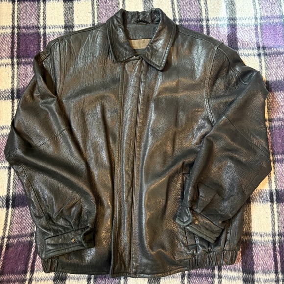 Other - Robert Comstock Men's Endurance Black Leather Jacket Size 40